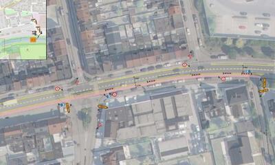 Omleiding tijdens werken Piranhabrug