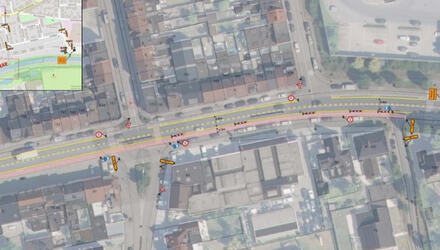 Omleiding tijdens werken Piranhabrug